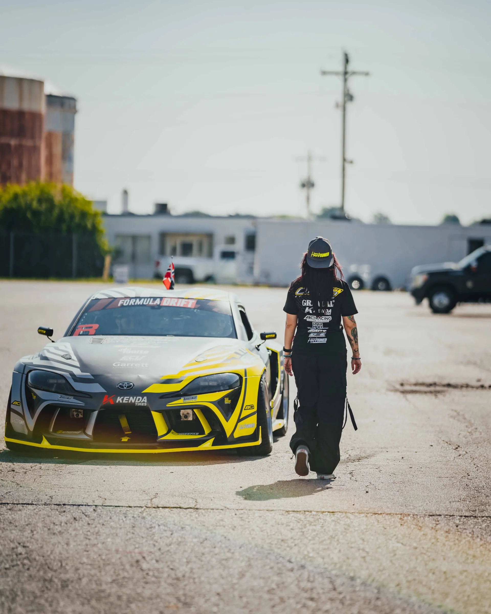 Motorsport paddock portrait